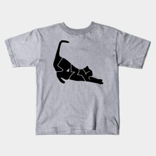 Lazy Cat - Black Typography Kids T-Shirt